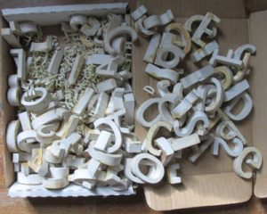 White Ceramic Letters